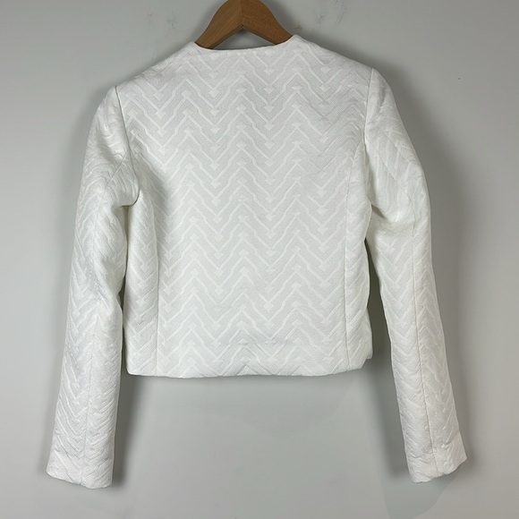 Suncoo Paris White Herringbone veste diego Blazer TO (Extra Small) - Picture 4 of 10